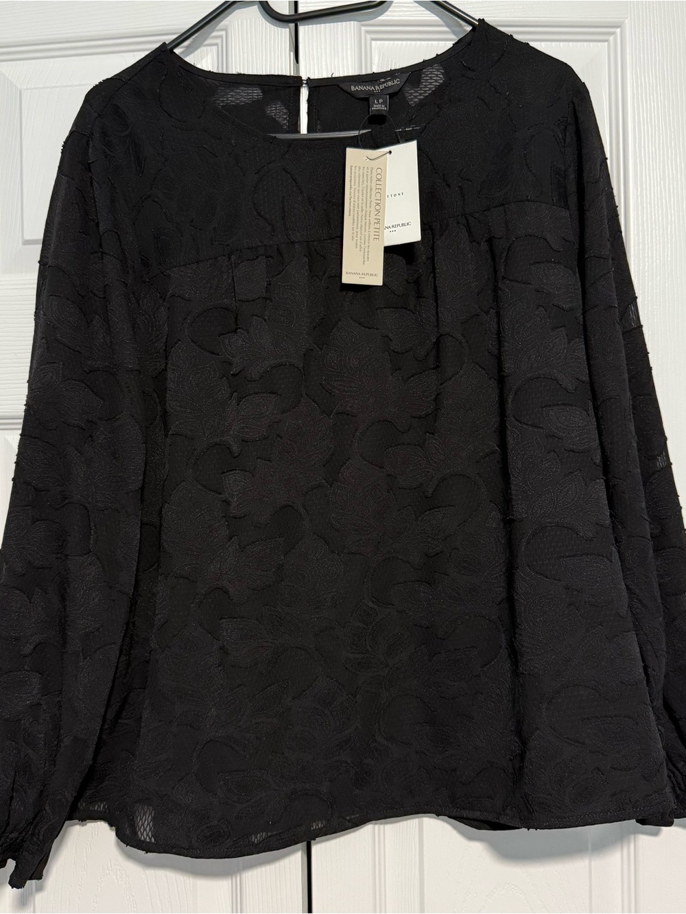 NWT Banana Republic Textured Long Sleeve Blouse